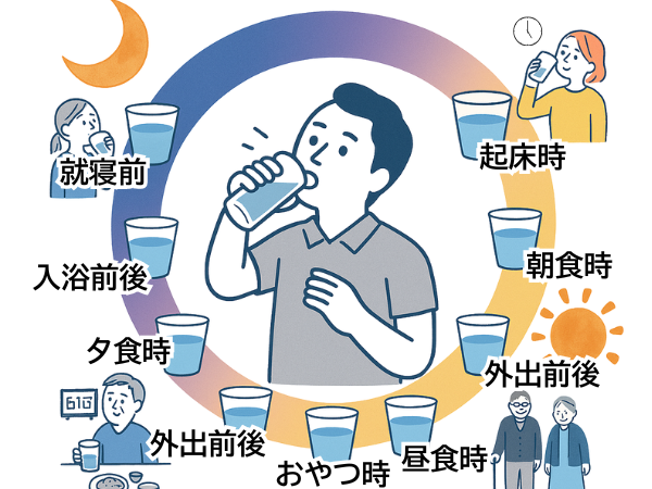 水を飲むタイミングのイメージ画像
