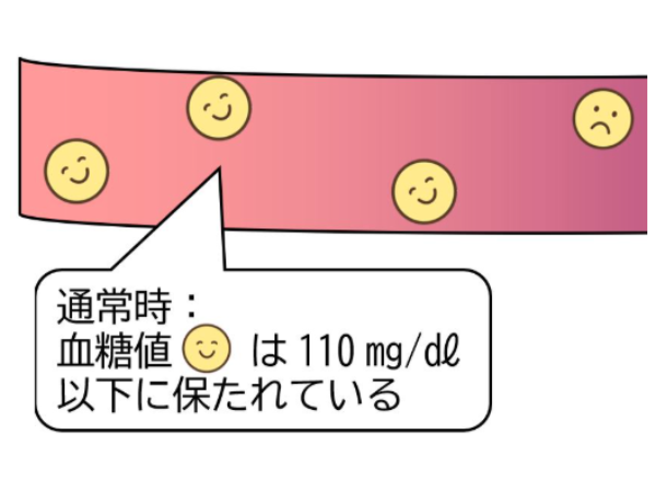 通常時の血糖値のイメージ画像