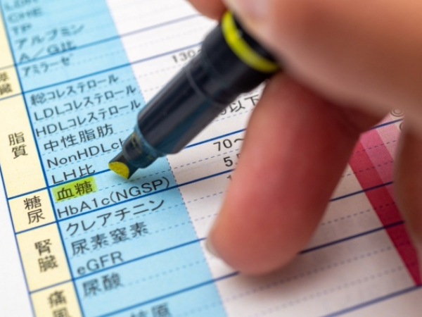 血糖値の健康診断結果