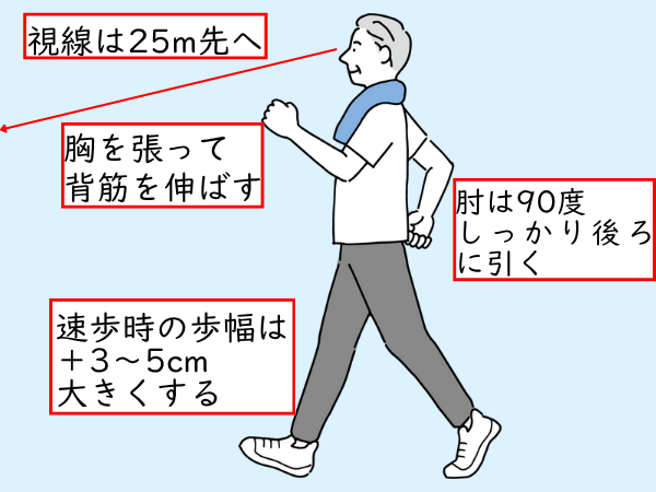 ウォーキングの姿勢