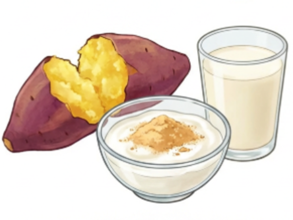 焼き芋＋豆乳・きなこ・ヨーグルトのイメージ画像