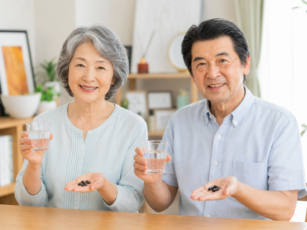 夫婦できよらを飲んでいるイメージ画像