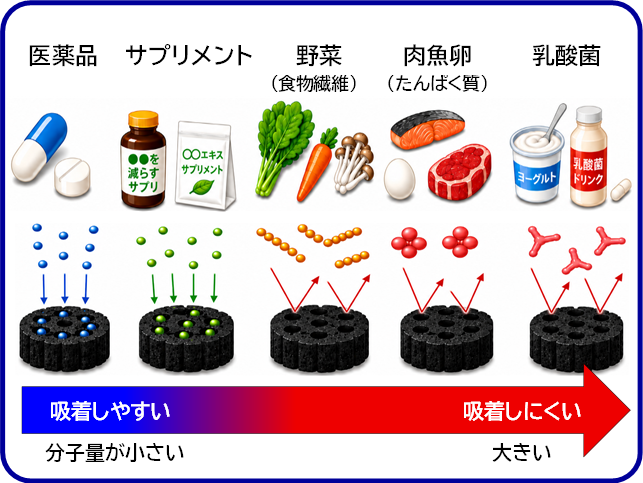 分子量の大きさのイメージ画像